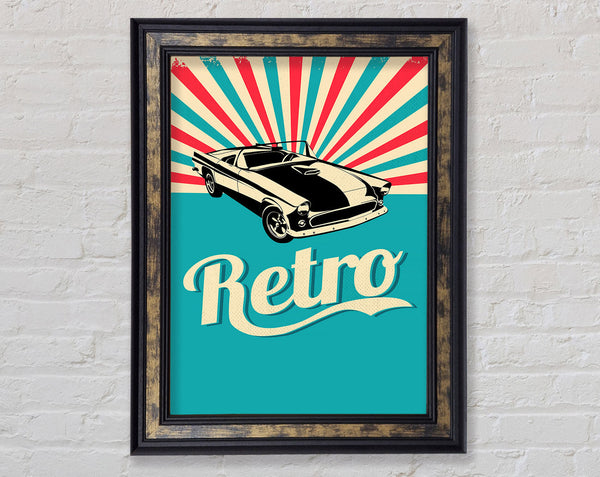 Retro Poster Framed Print