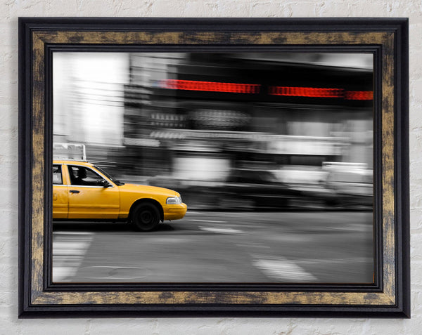 Yellow Cabs In New York 5 Framed Print