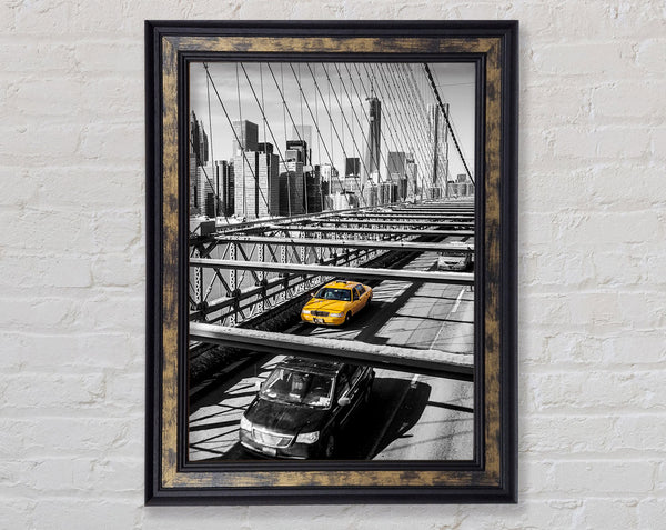 Yellow Cabs In New York 6 Framed Print