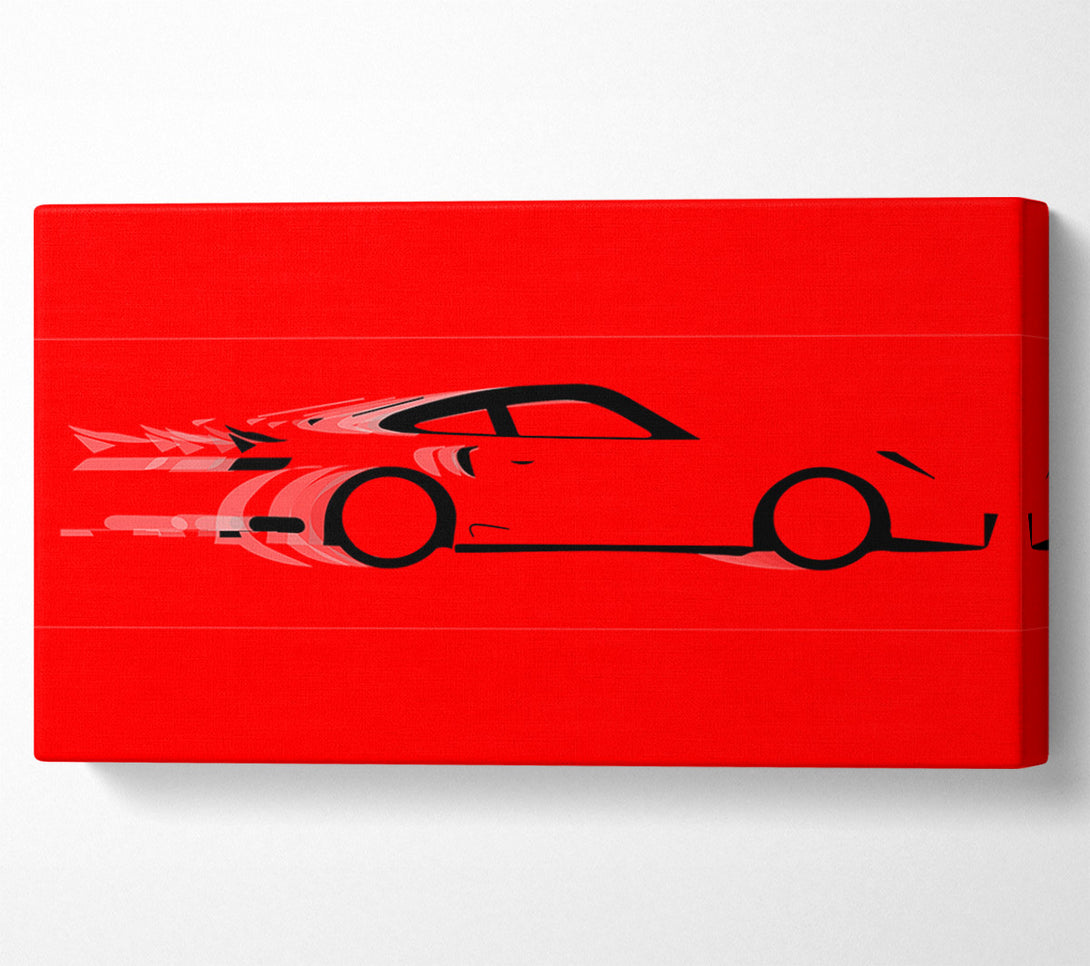  A Canvas Print of Red Porsche Blur Canvas Art