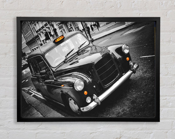 London Black Cab Framed Print