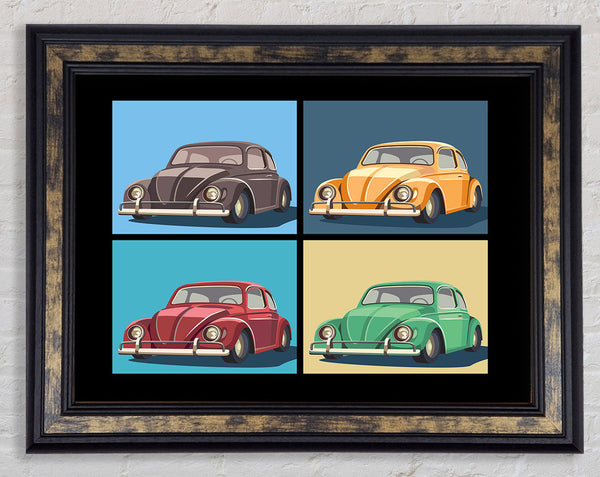VW Beetle Pop Art Framed Print