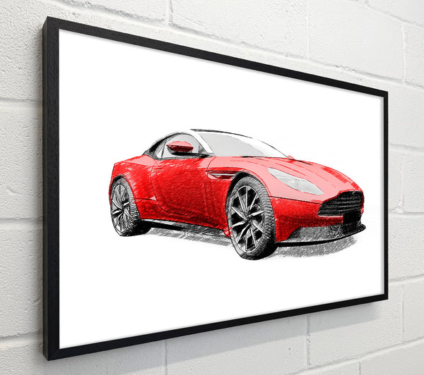 Maserati Red Drawing