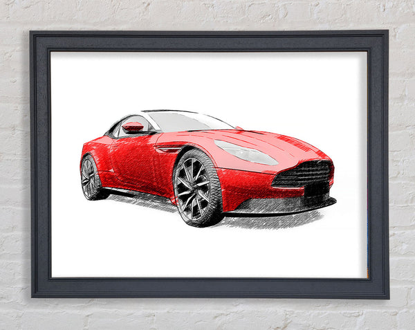 Maserati Rote Zeichnung