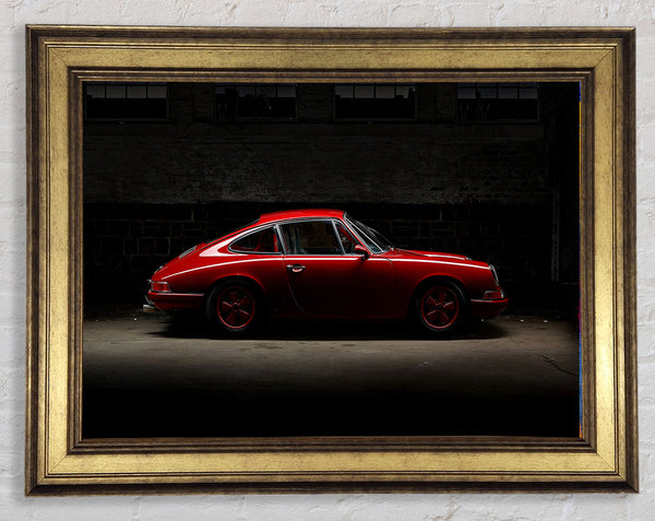 Klassischer roter Porsche