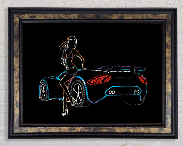 Lamborgini Lights Framed Print