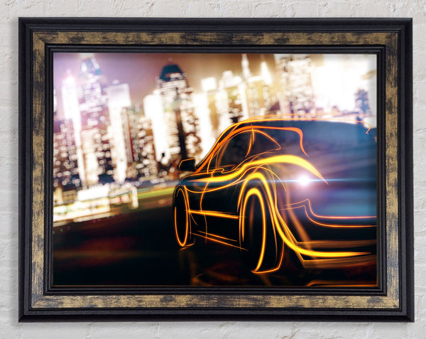 Golden City Framed Print