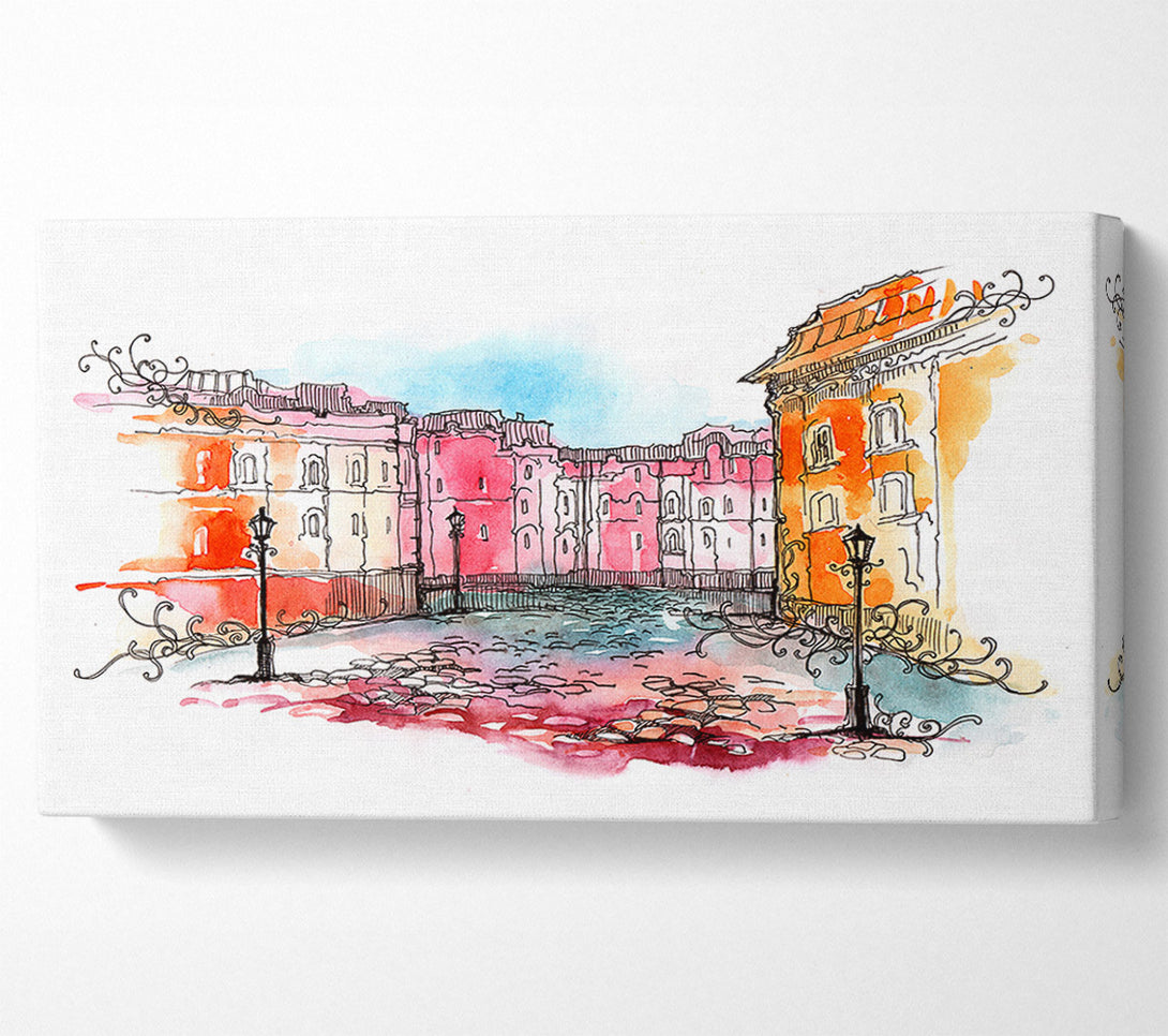  A Canvas Print of Cobbled Streets 1 Canvas Print