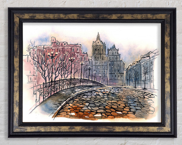Cobbled Streets Framed Print