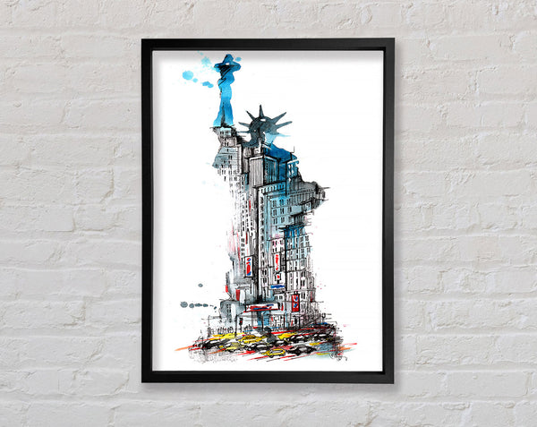 Der Big Apple in der Freiheitsstatue