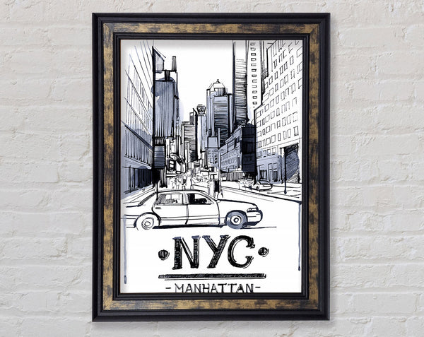 NYC Manhattan Framed Print