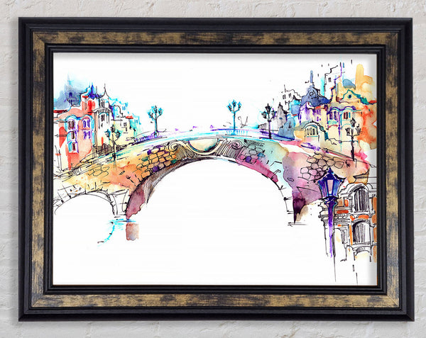 Colourful Bridge Framed Print