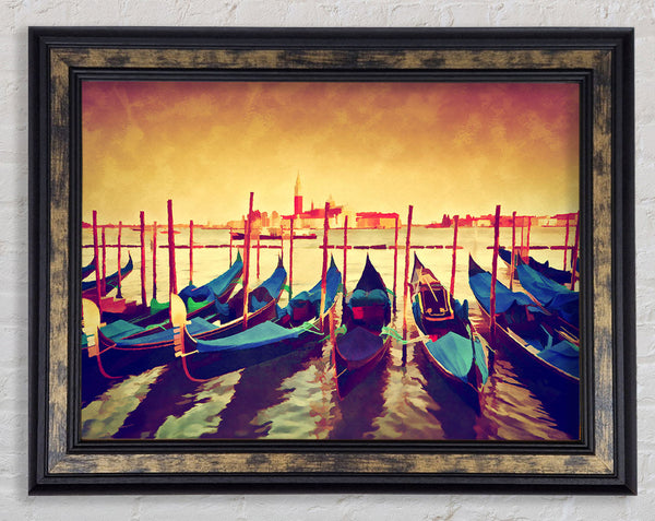 Gondola Line Up 8 Framed Print