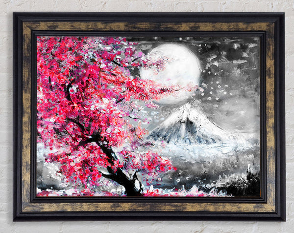 Winter Mountain Tree Framed Print