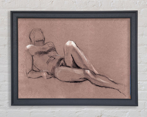 Drawing Of The Male Framed Print