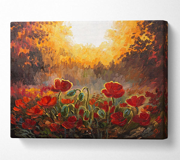  A Canvas Print of Poppies Finding The Sun Canvas Print