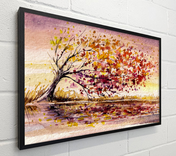 Winter Leaves Fall From The Tree