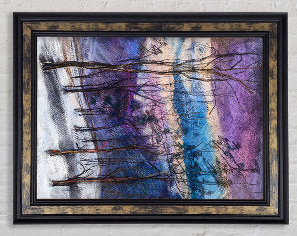 Dusk In The Winter Framed Print