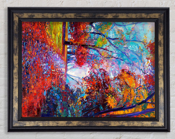 Red Leaves Fallen Framed Print
