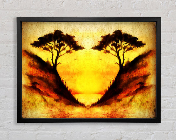 Depth Of The Sunblaze Framed Print