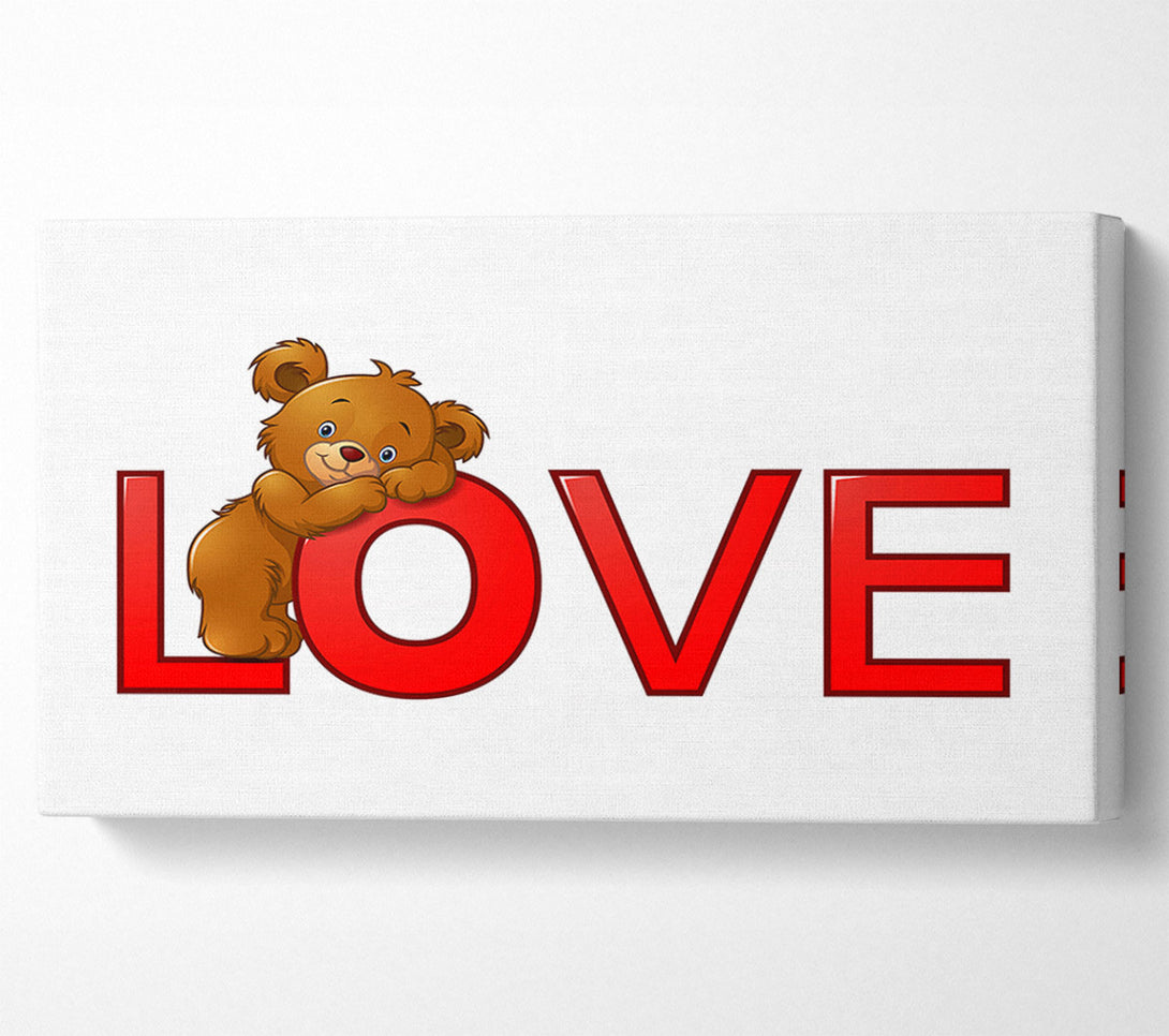  A Canvas Print of Teady bear Love Canvas Print
