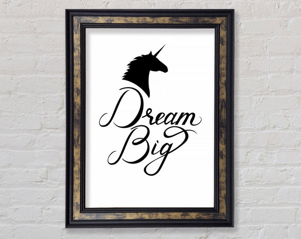 Dream Big Unicorn Framed Print