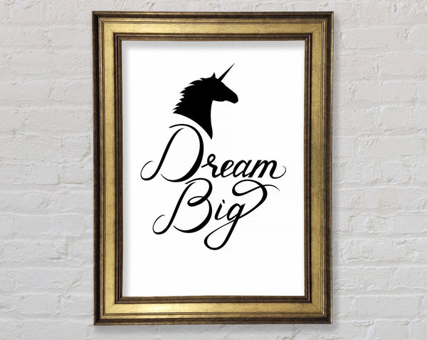 Dream Big Unicorn Framed Print