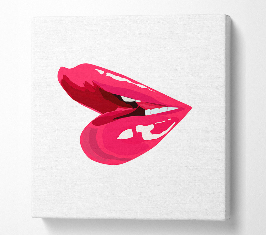  A Canvas Print of Pink Lips 1 Canvas Wall Art