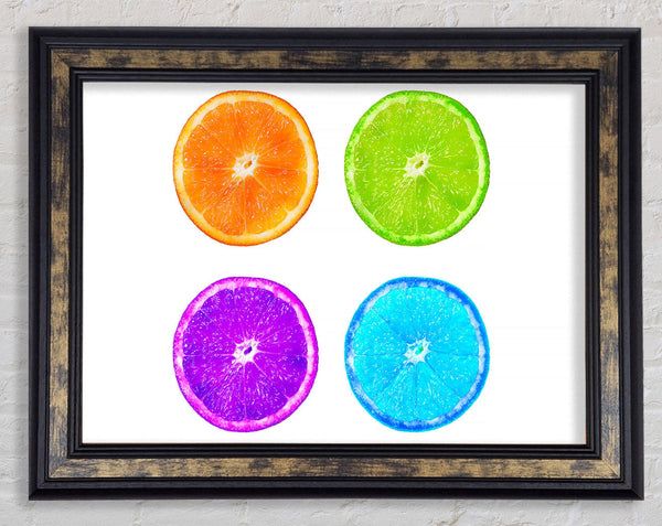 Rainbow Orange Slices Framed Print