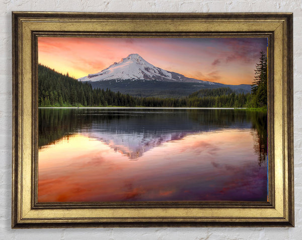 Berg Sonnenuntergang Reflexionen