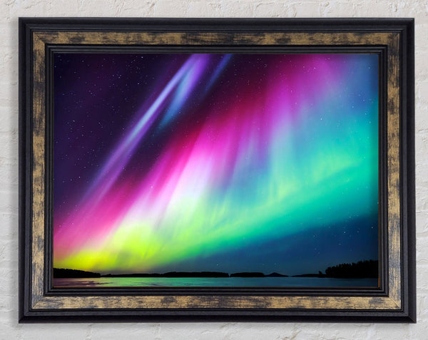 Northern Light Display Framed Print