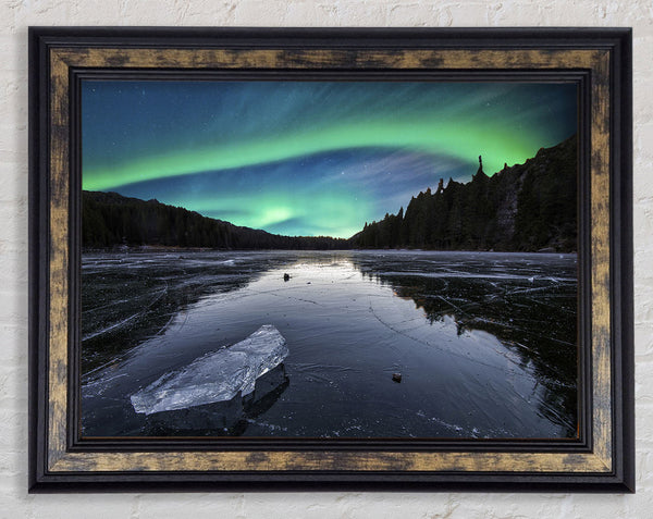 Northern Light Ice Waters Framed Print