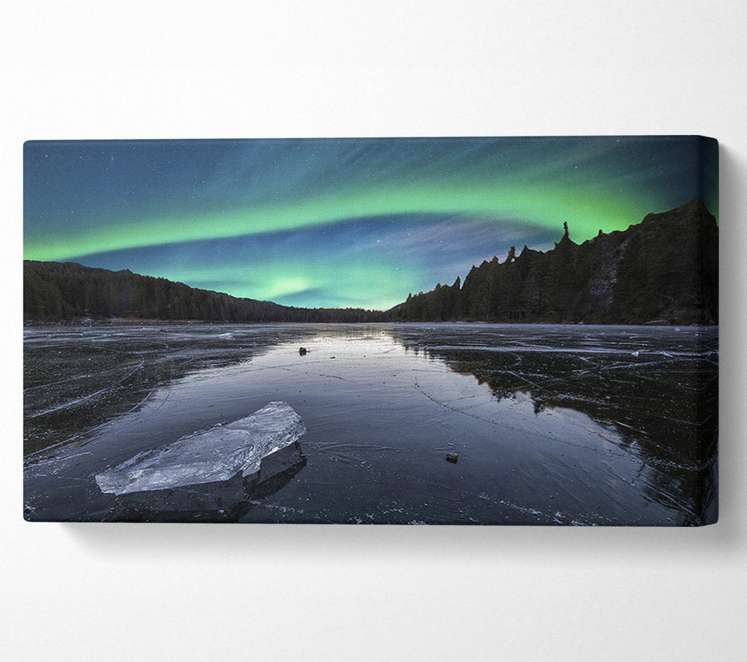  A Canvas Print of Northern Light Ice Waters Canvas Wall Art