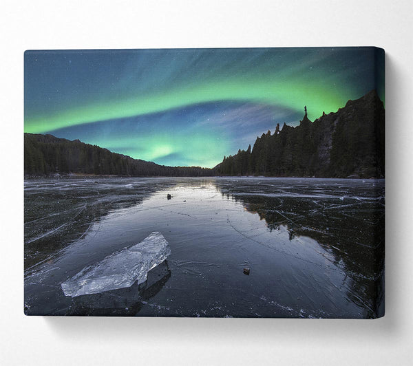  A Canvas Print of Northern Light Ice Waters Canvas Wall Art