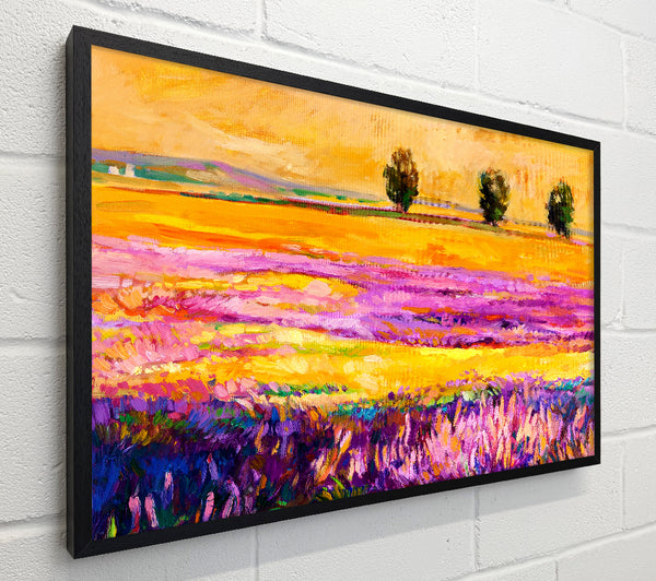 Pinks In A Field Of Gold Landscape
