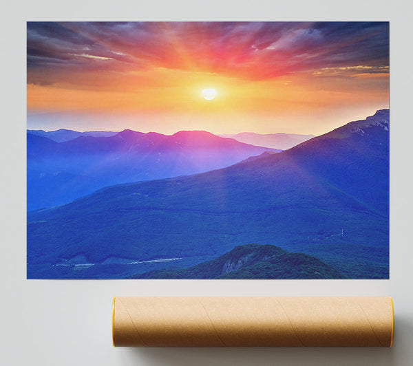 Sun Star Burst Poster