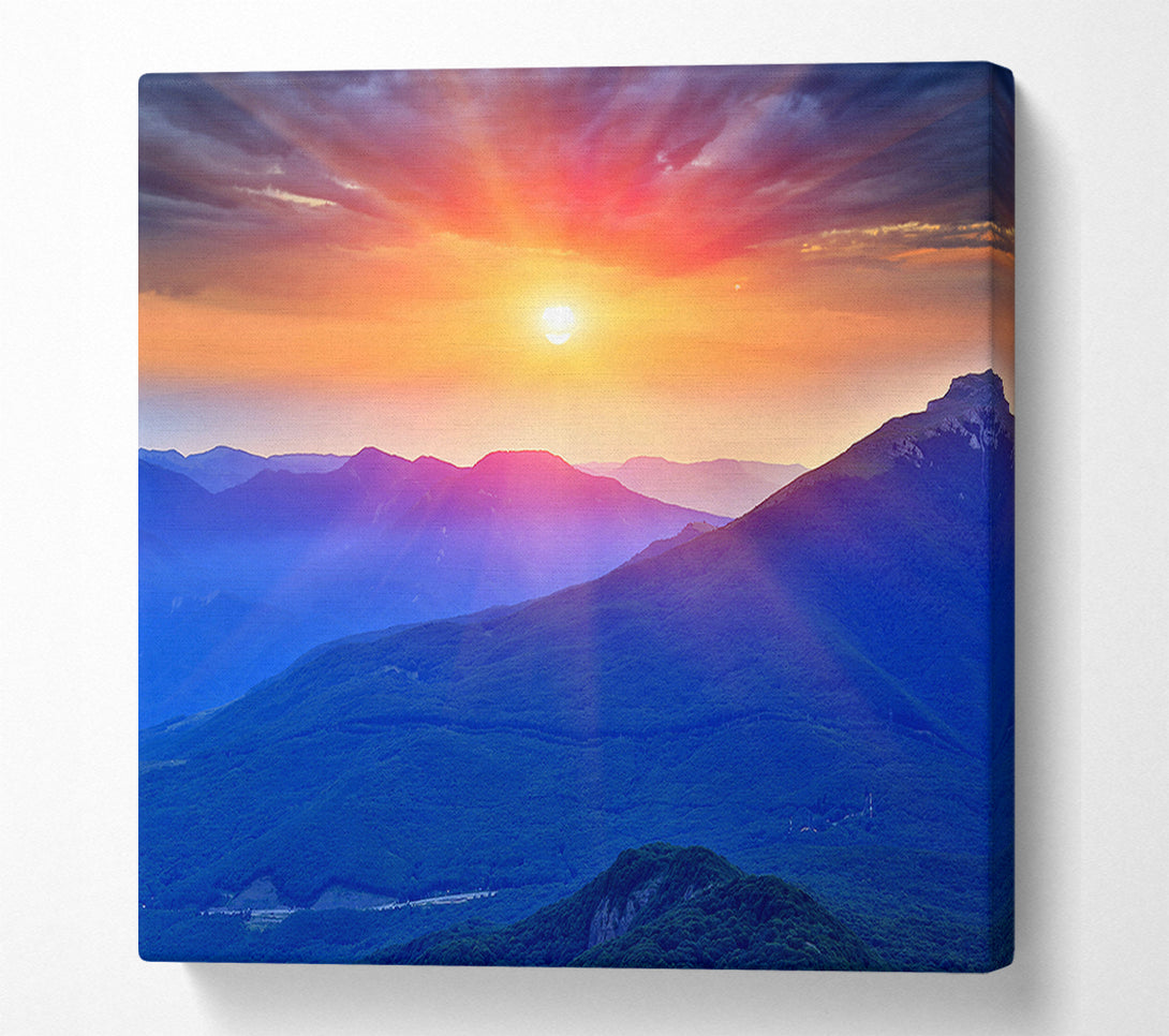  A Canvas Print of Sun Star Burst Canvas Print