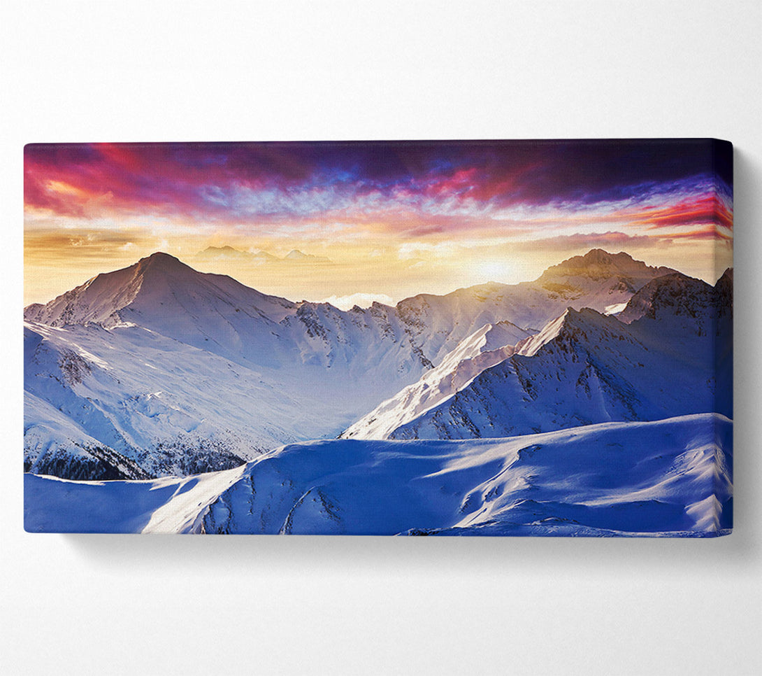  A Canvas Print of Snow Mountains 1 Canvas Wall Art