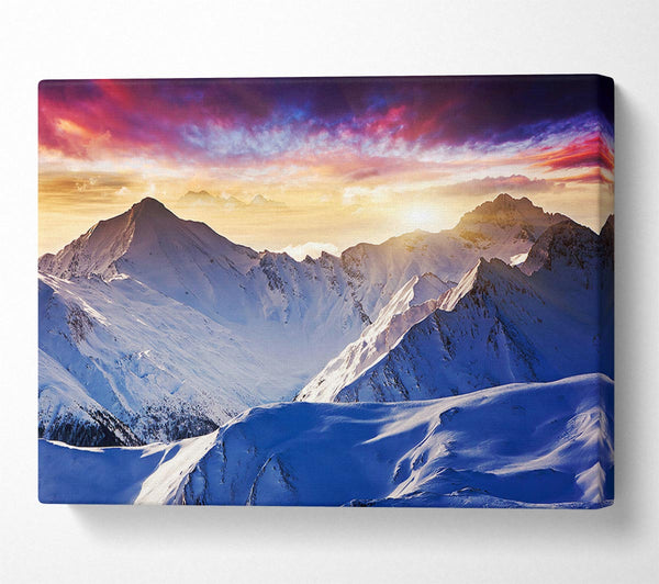  A Canvas Print of Snow Mountains 1 Canvas Wall Art