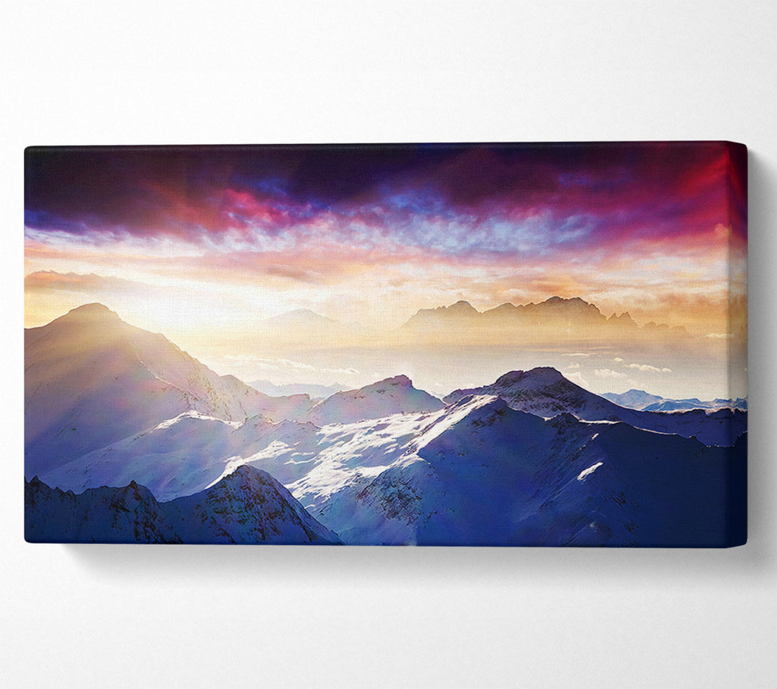  A Canvas Print of Snow Mountains 2 Canvas Wall Art