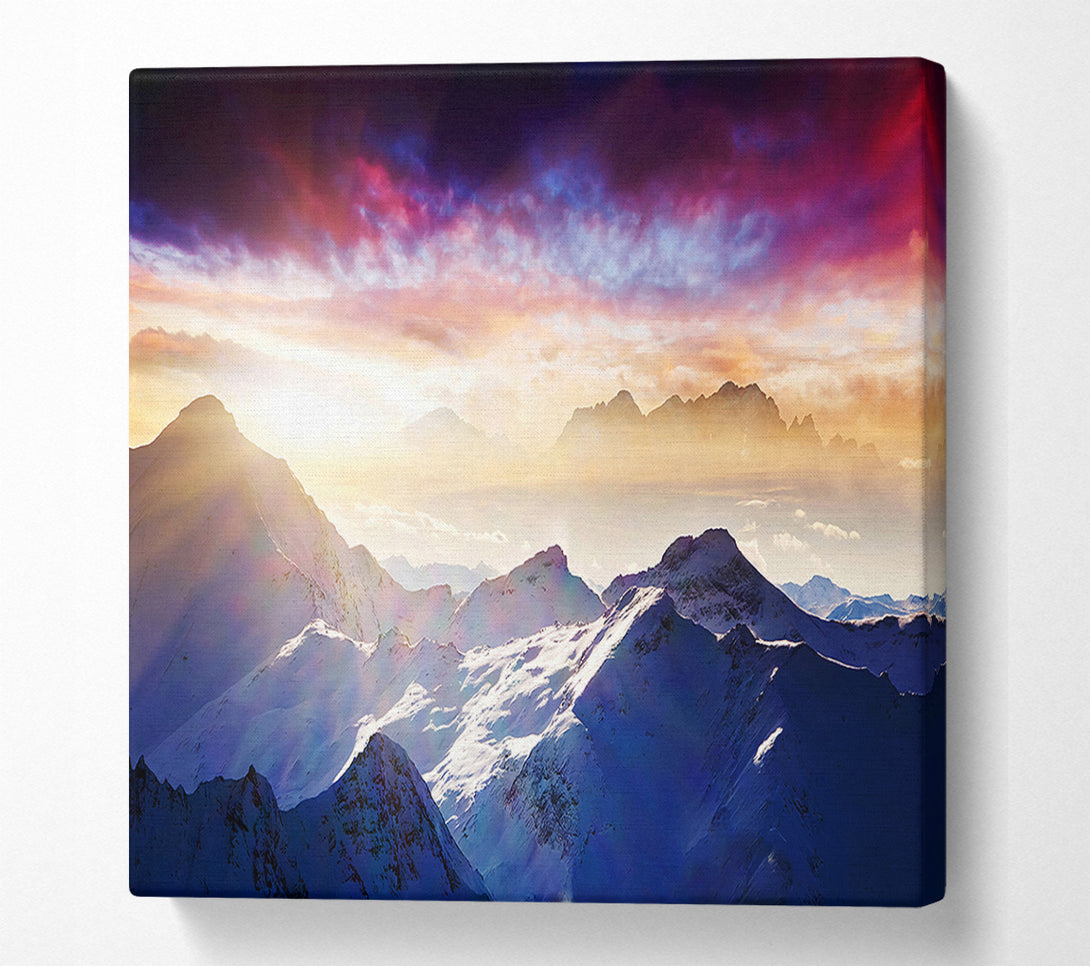  A Canvas Print of Snow Mountains 2 Canvas Wall Art