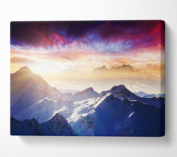  A Canvas Print of Snow Mountains 2 Canvas Wall Art