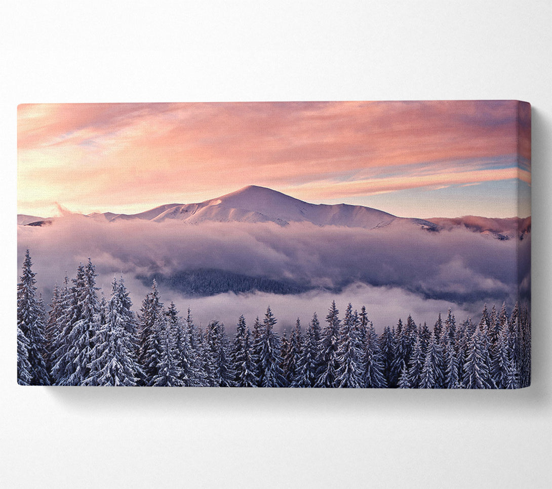  A Canvas Print of Mountain Winter Mist Canvas Print