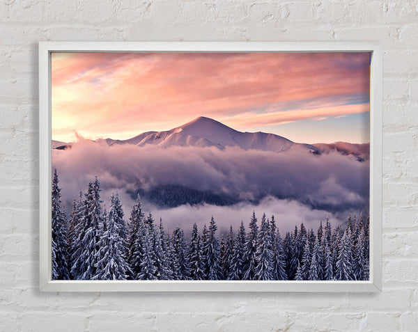 Berg Winter Nebel