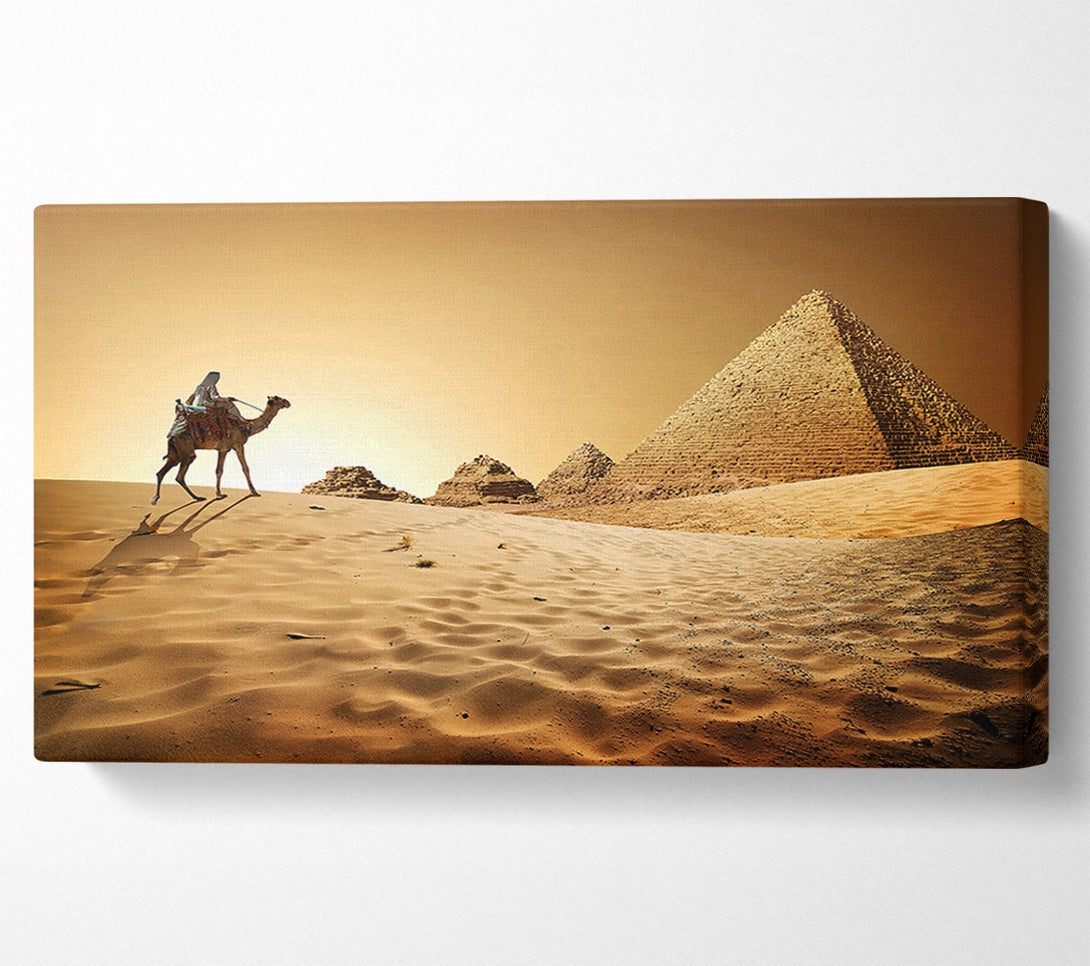  A Canvas Print of Caramel Camel Pyramids Canvas Art