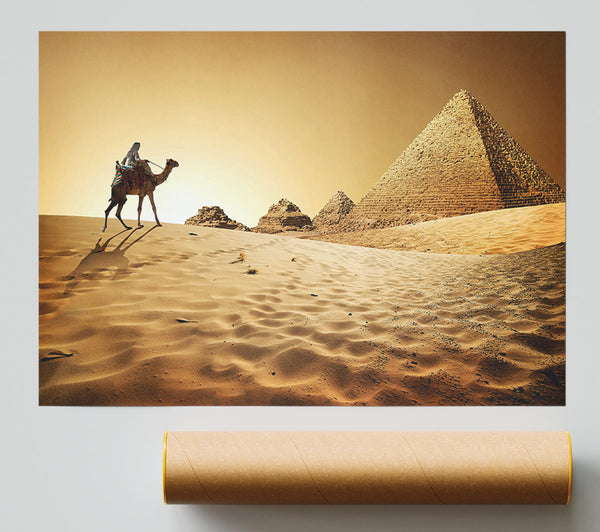Caramel Camel Pyramids Print