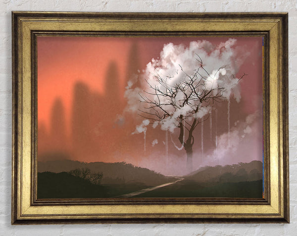 Cloud Tree Framed Print