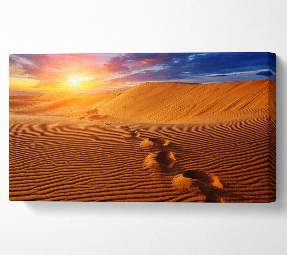  A Canvas Print of Footprints In The Desert Sun Canvas Art