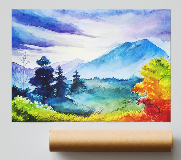 Autumn Mountain Trees Print