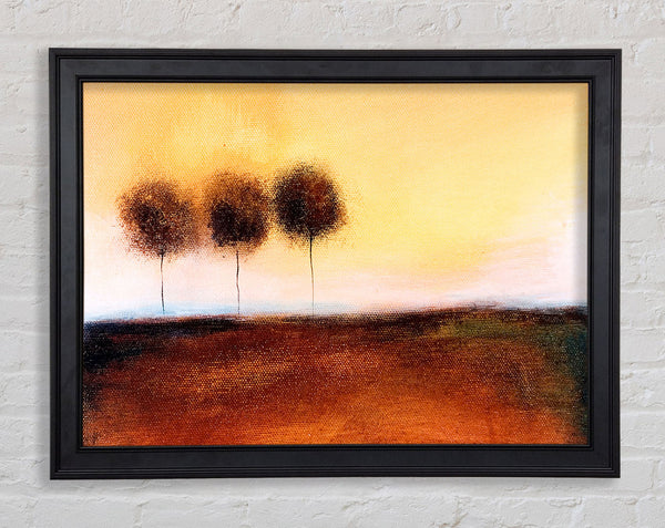 Brown Trio Framed Print